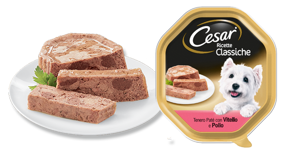 Cesar Ricette Classiche Vitello e Pollo 150gr Alimento umido per Cani Cesar Ricette Classiche Vitello e Pollo 150gr Alimento umido per Cani
